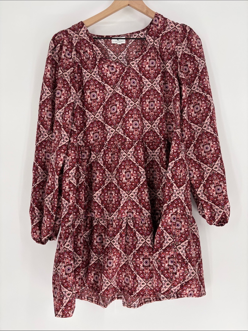 True Craft babydoll style dress small long sleeve